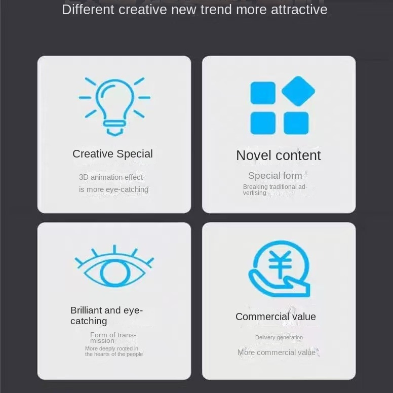 Interactive Holographic Display Kiosk with Round Aluminum Alloy Design