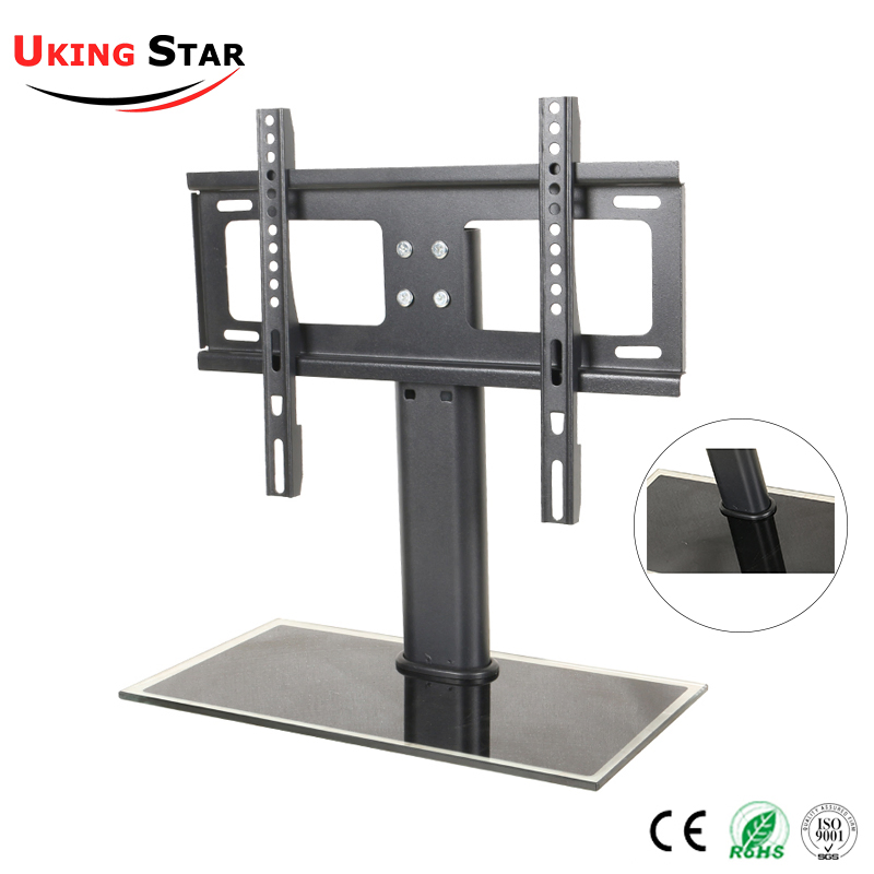 Easy Installation 26-42'' Tabletop Monitor Stand Black Metal Universal TV Stand Base Model Uks-H01