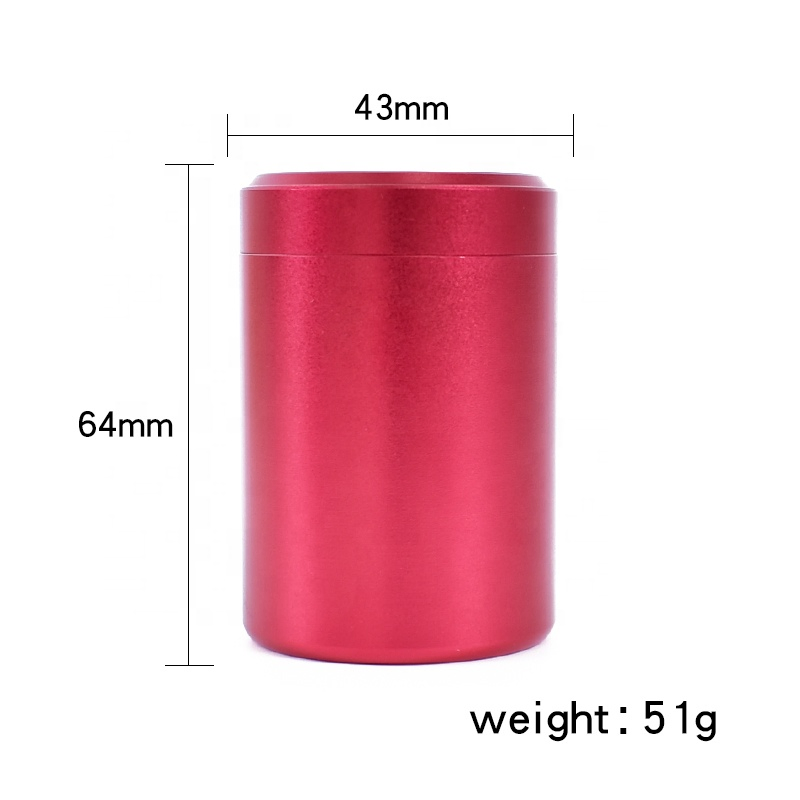 Custom Smell Proof Airtight Aluminum Metal Herb Tobacco Storage Container Stash Jars