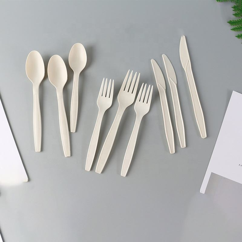 Eco Friendly Biodegradable Disposable Cornstarch PLA Cutlery for Restaurant