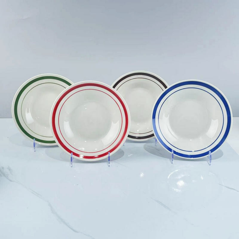 Soup Plate 8"9" Color Line Porcelainware Ceramics Tableware
