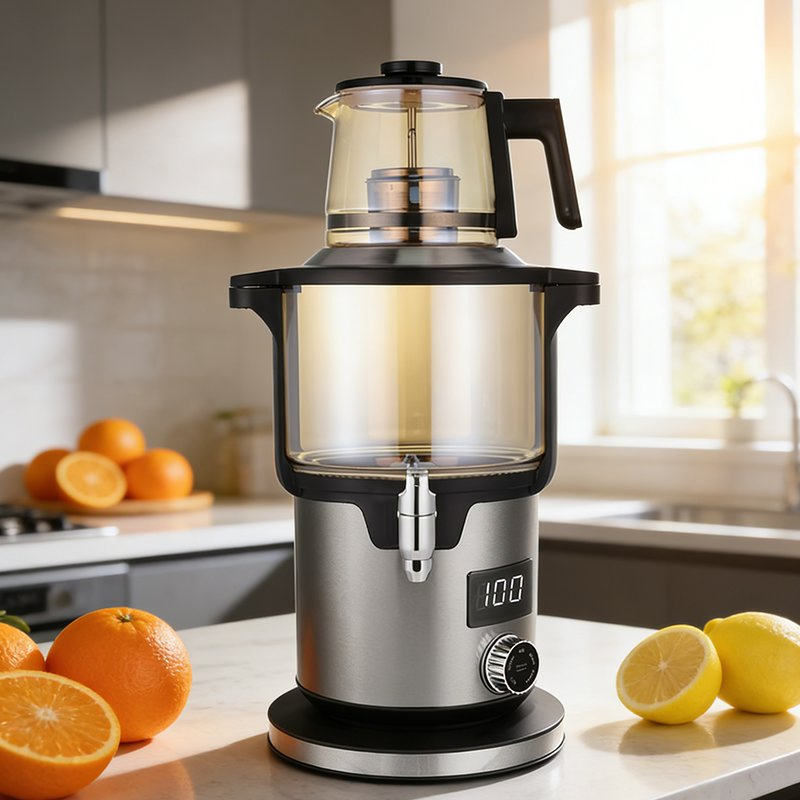 High Quality 5.6L Glass Samovar Tea Maker Boil Dry Protection Electric Water Kettle Turkey Tea Samovar of Tea Urn