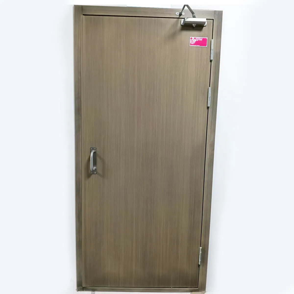 Premium Single-Swing Wooden Fire Door with Vision Panel