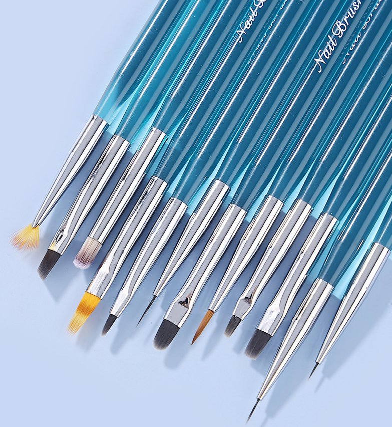 Professional 12PCS Nail Gel Polish Nail Art Brush Set