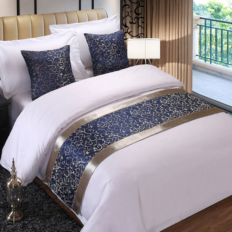 Hotel Wrinkle Free Polyester Custom Size Luxury 5-Star Bed Runner