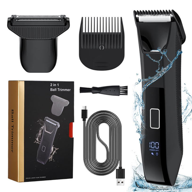 2 in 1 Painless Face Shaver Bikini Mens Body Ball Trimmer Rechargeable Electric Shaver Hair Trimmer