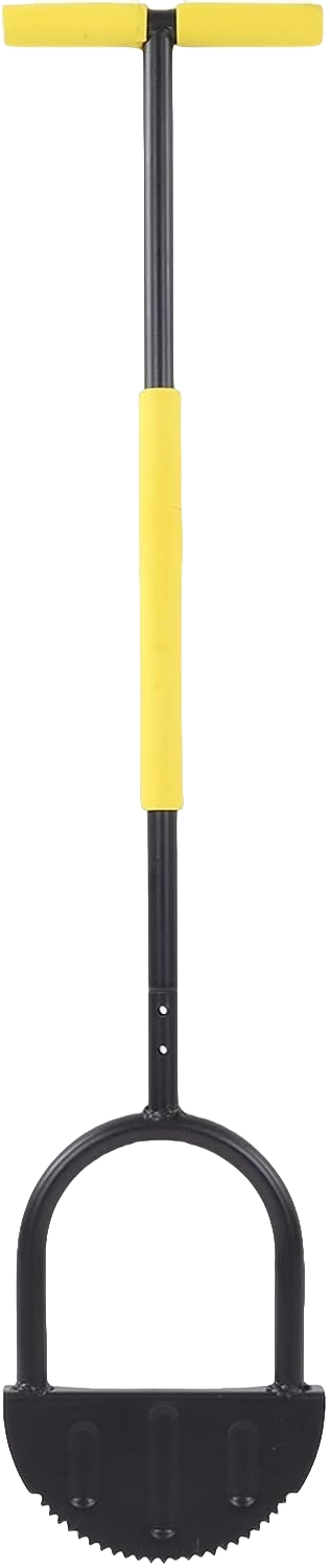 Garden Edger Lawn Tool Half Moon Edger with Steel Blade Long Rubber Handle Wide Footplate