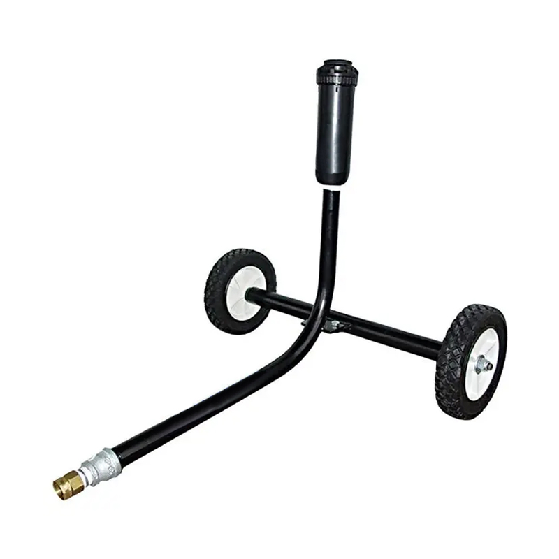Garden Wheeled Base Impact Sprinkler Cart Sled for Easy Lawn Irrigation