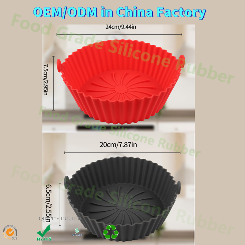 Customized Logo Waterproof Air Fryer Silicone Liner for Baking