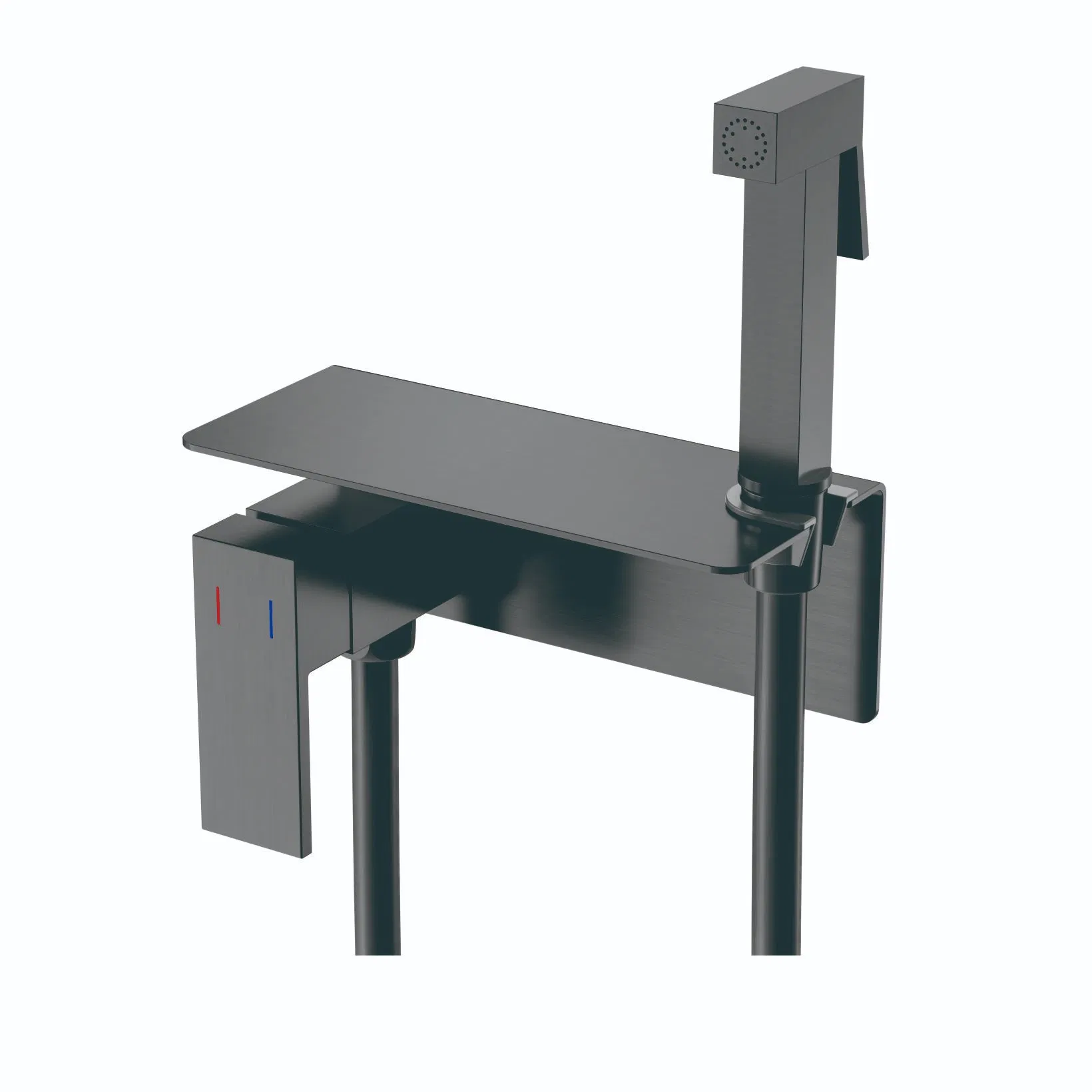 Смеситель для биде Square Design с полкой и шлангом