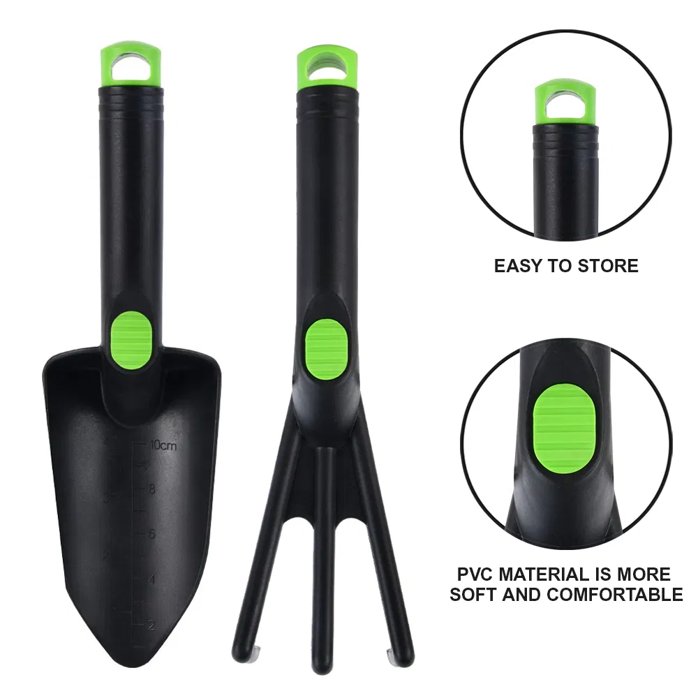 Lightweight 2PCS PP+PVC Plastic Hand Tool Sets Garden Shovel/Rake for Household Gardening