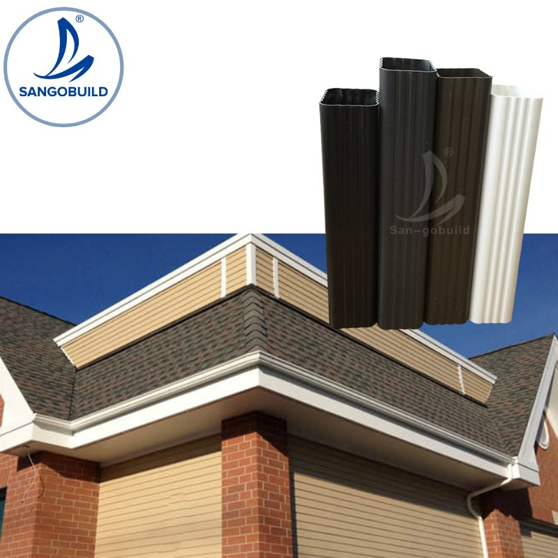 Easy to Install Rich Colors K Style Gutter Downspout 5 Inch Aluminum Rain Gutter