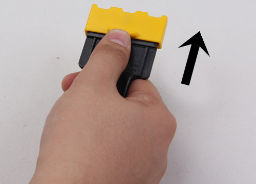 Black Cleaning Scraper Plastic Razor Scraper with Double-Edged 43X22mm Metal Blades