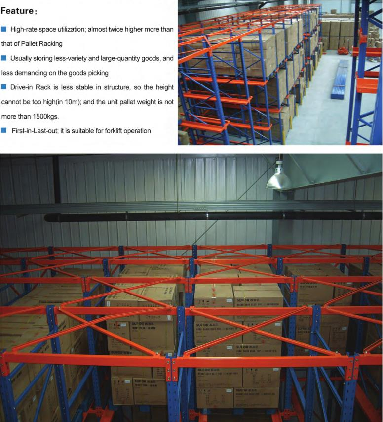 Fifo Type Heavy Duty Drive in Racking System for Cold Room Storage