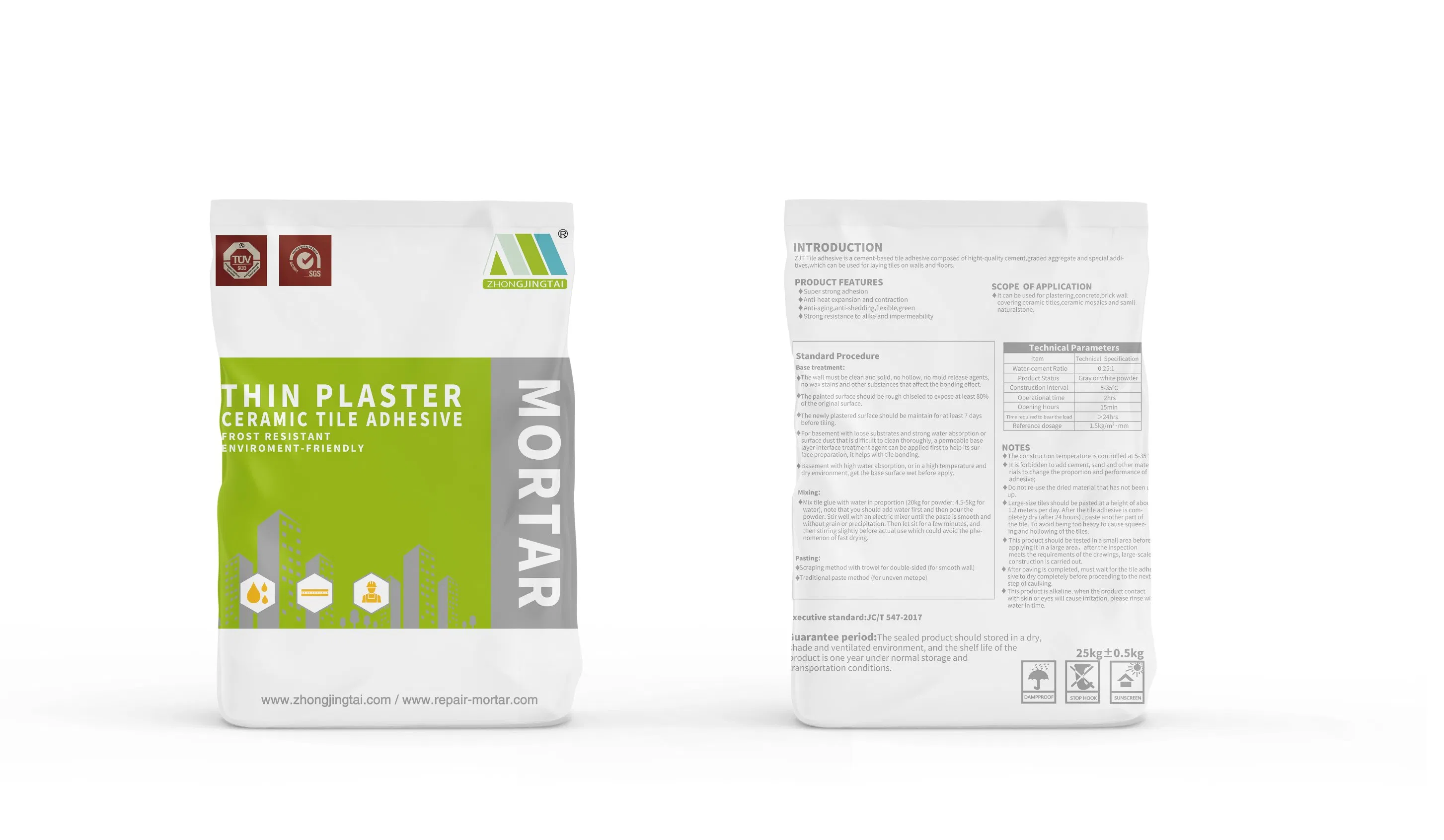 High-Strength Paste Mortar for Tiles