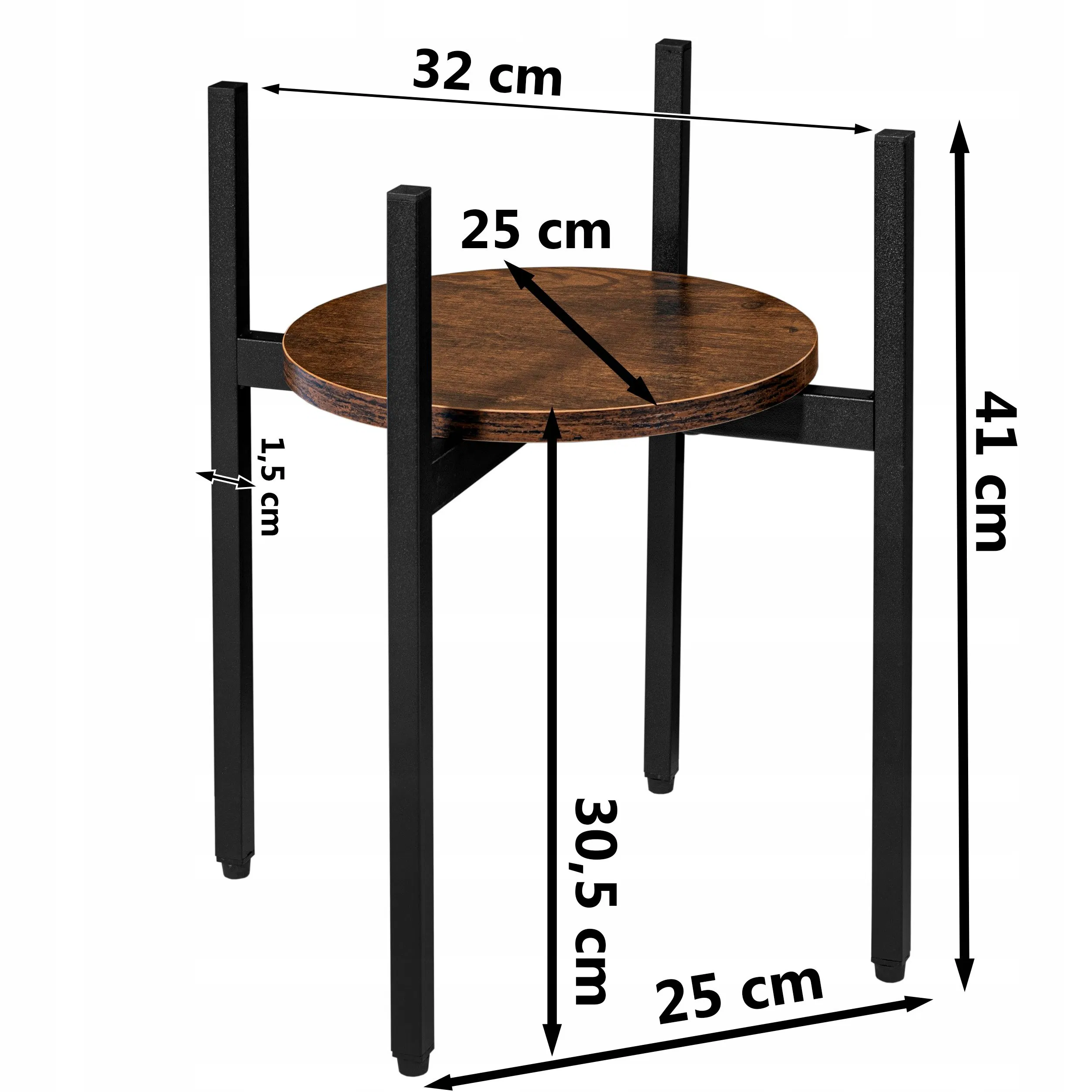 Planter Stand Indoor Outdoor Garden Balcony Decoration Wood Flower Stand