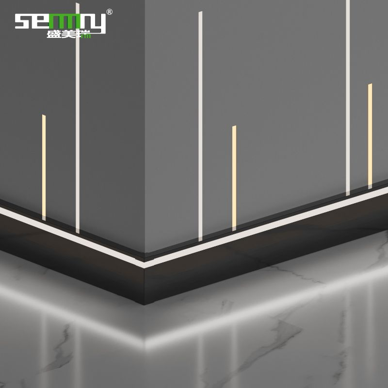 Skirting Board Aluminium Aluminium Black Baseboard Wall Flooring LED