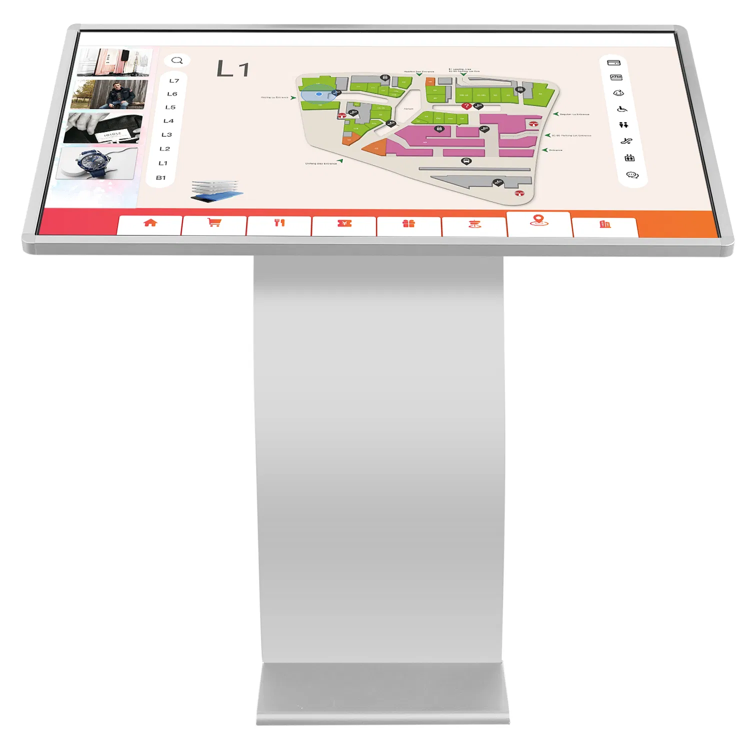 32 Inch Advertisement Kiosk LCD All in One PC Touch Screen Kiosk Digital Signage