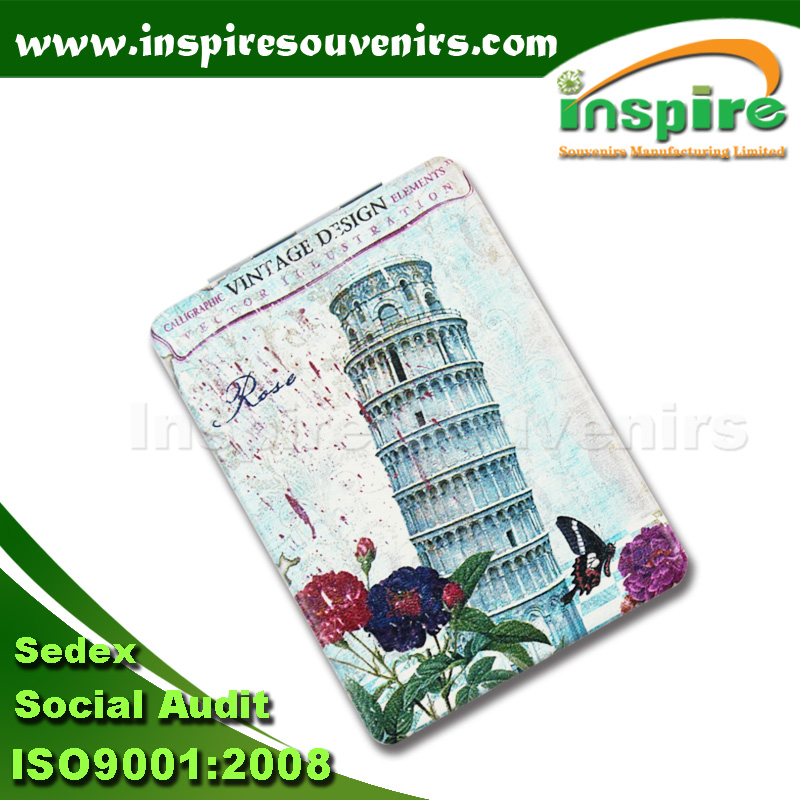 Promotional Carnival Customized Decorative Metal Pocket Makeup Mirror