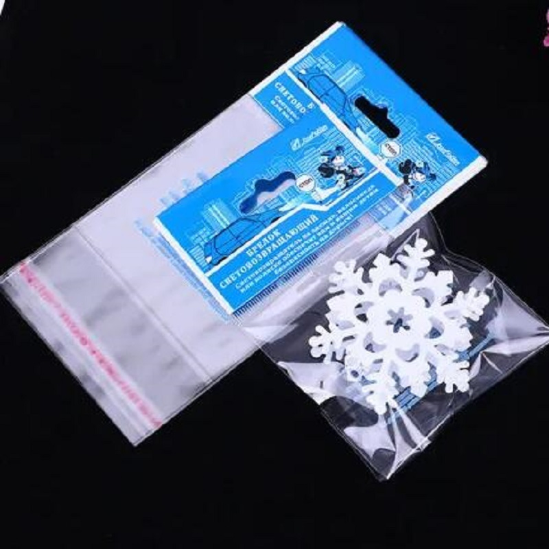 Whole Sale Cutomized Clear Self Adhesive BOPP Plastic Packaging Bags with Pearl Film Header
