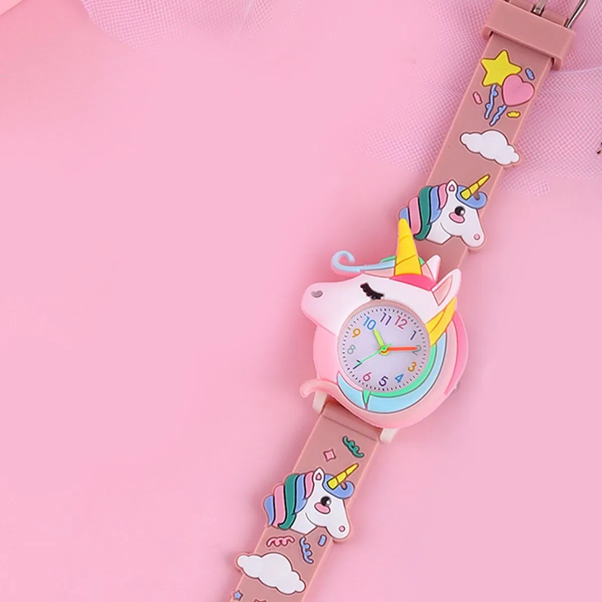 Silicone Unicorn Watch Cute Pink Cartoon Girl Child