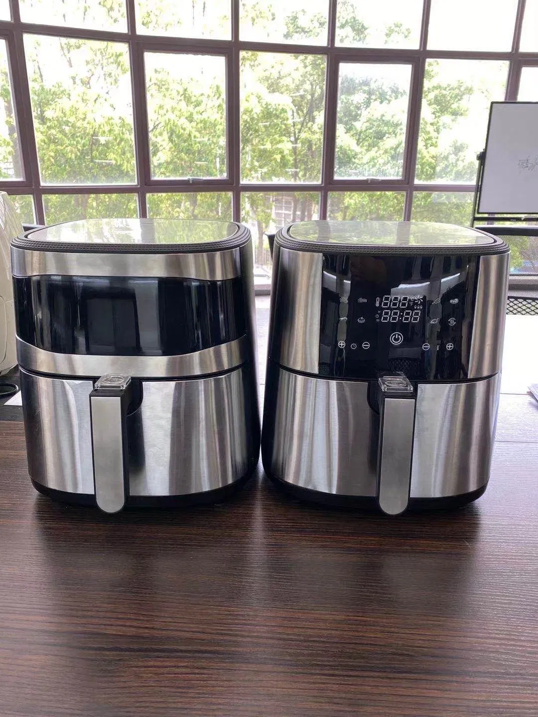 1800W 6L Electric Hot Air Fryer Roasting with Stainless Steel Panel