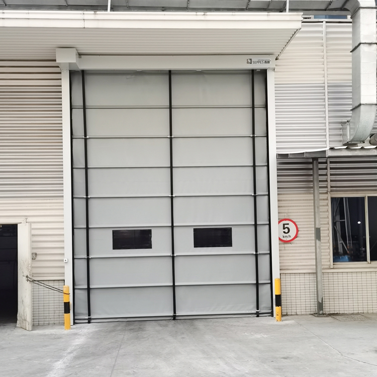 PVC Roller Shutter Stacking Automatic Radar Door High Speed Plastic Door