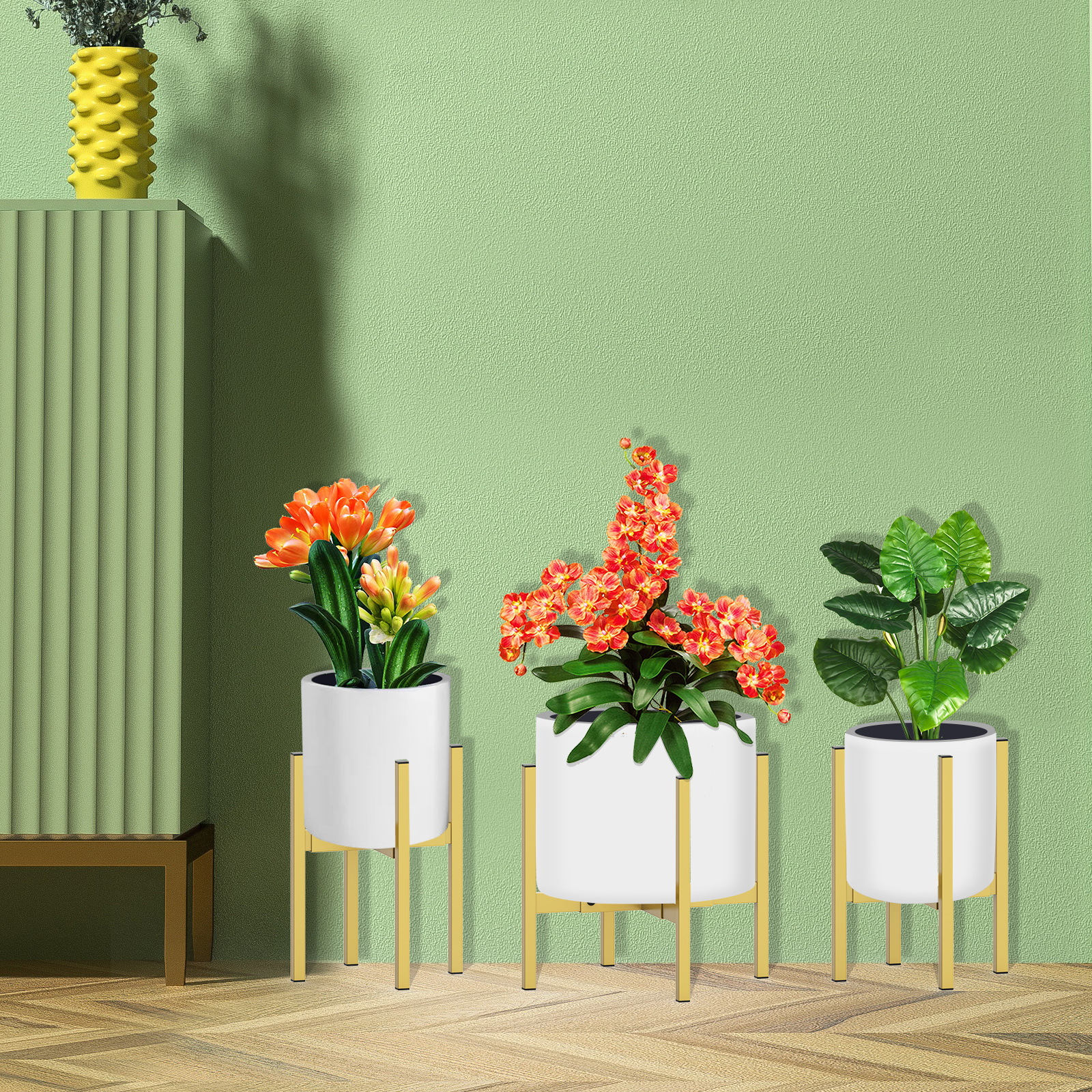 Горшок цветочный металлический декоративный