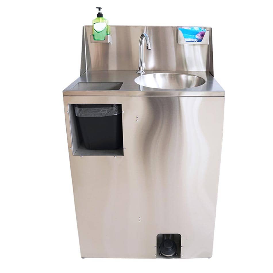 Removable Stainless Steel Wash Basin Metal Sink with Trash Bin Suitable