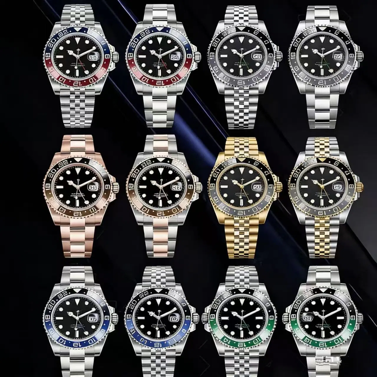 Vsf Super Clone 1.1 Brand Gmt Calendar Night Light Watch