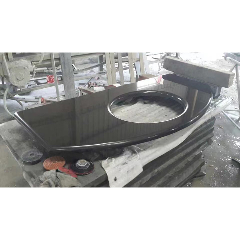 India Black Granite Polished Countertop/Bathroom Top/Kitchen Top Price