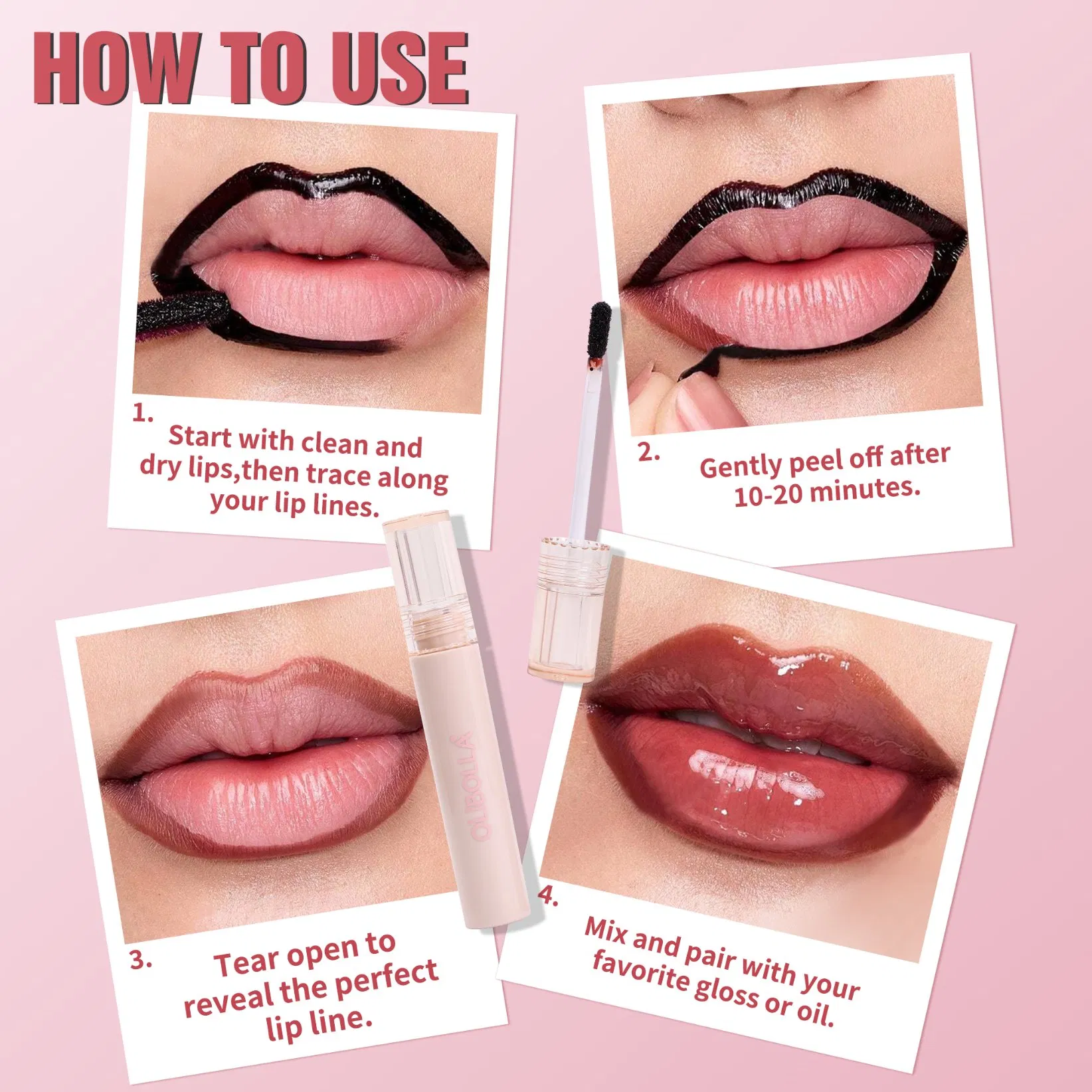 Natural Cosmetics Vegan Clear Shiny Glitter Lip Gloss Shimmer Lipgloss Oil
