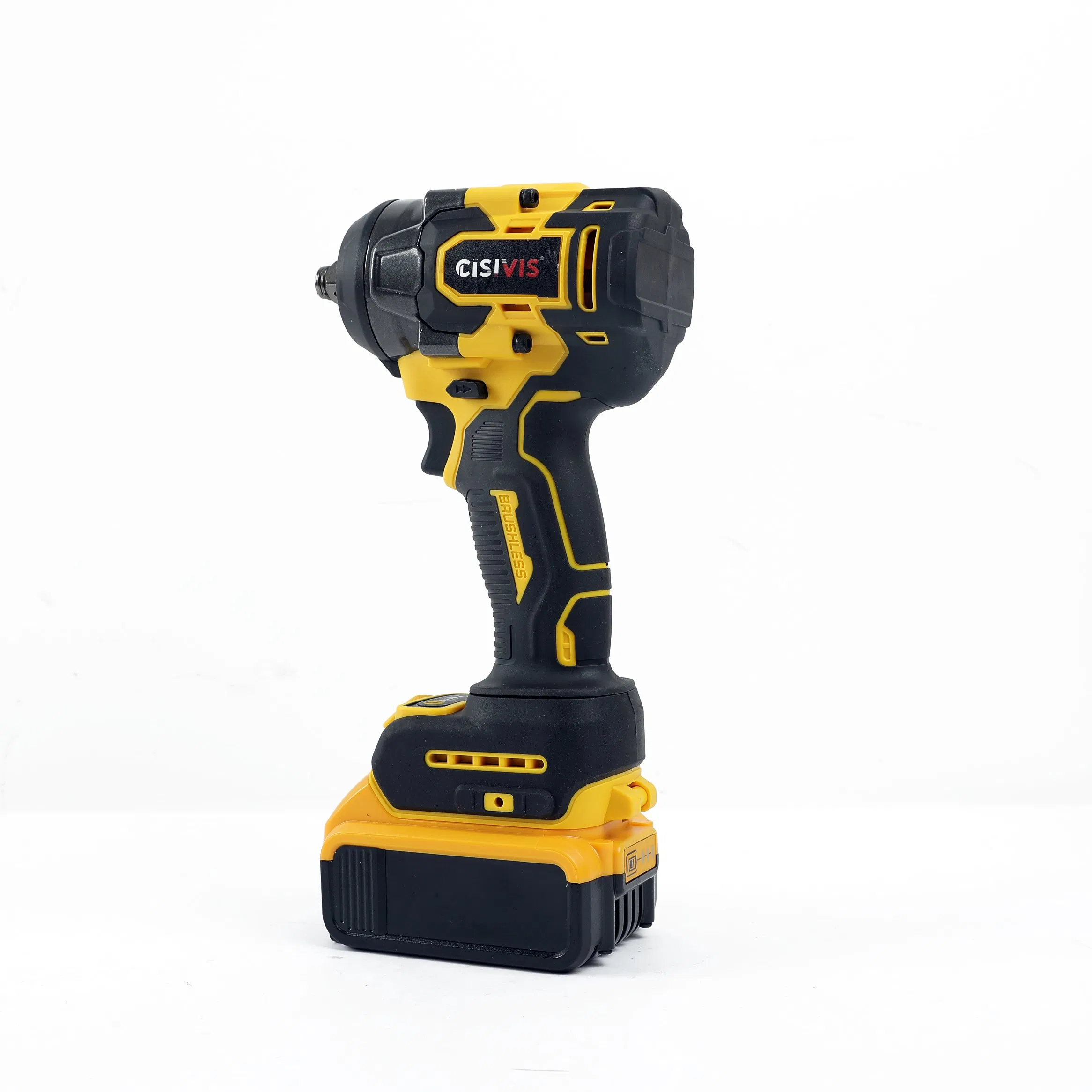 Cisivis 400nm Brushless Impact Wrench with LED Light Ring Professional Cordless Power Torque Wrench Set Electric Wrench