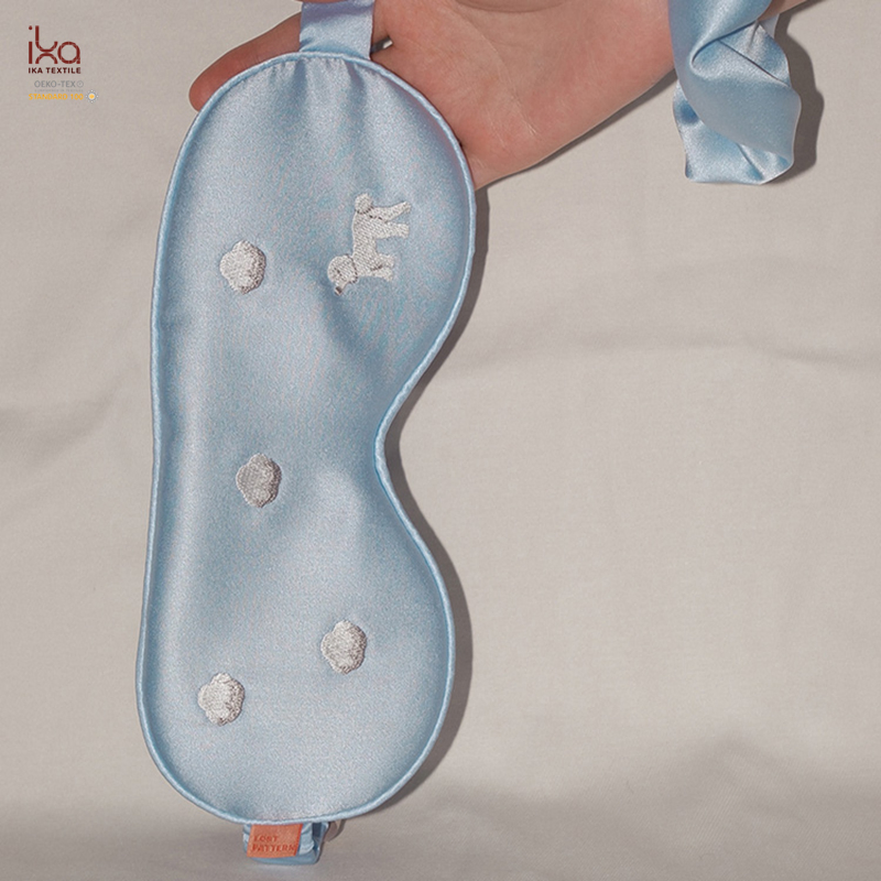 Design Logo Embroidery Wholesale Party Weighted Snoring Cooling Travel Pillow Custom Sleep Silk Eye Mask