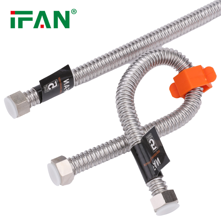 Ifan BS 7291 Factory Provided Flexible Hose 30-60mm Shower Hose Customized Stainless Steel Corrugated Pipe