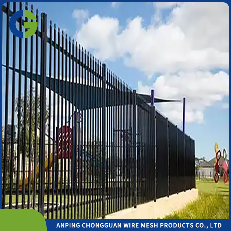 Decorative Ornamental Security Spear Top Powder Coated Black Welded Aluminum Fence and Gates Picket