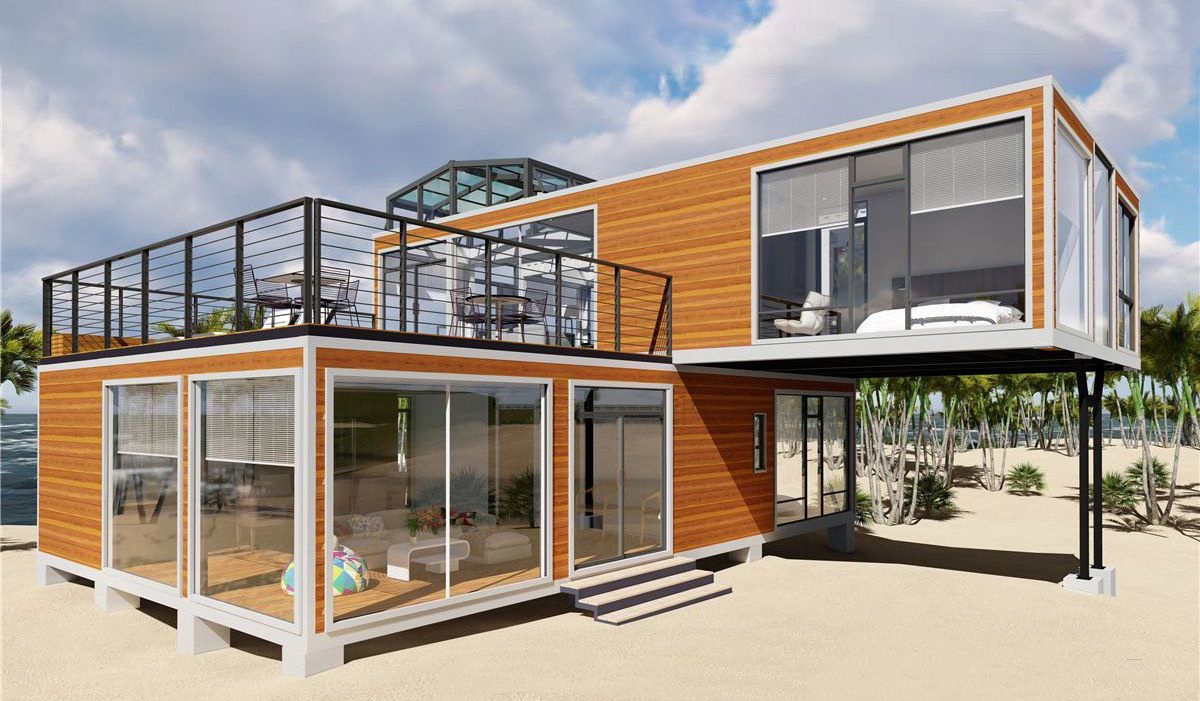 Prefab Steel Modern Container Houses Temporary Office/Hotel/Dormitory Container Houses for Sale
