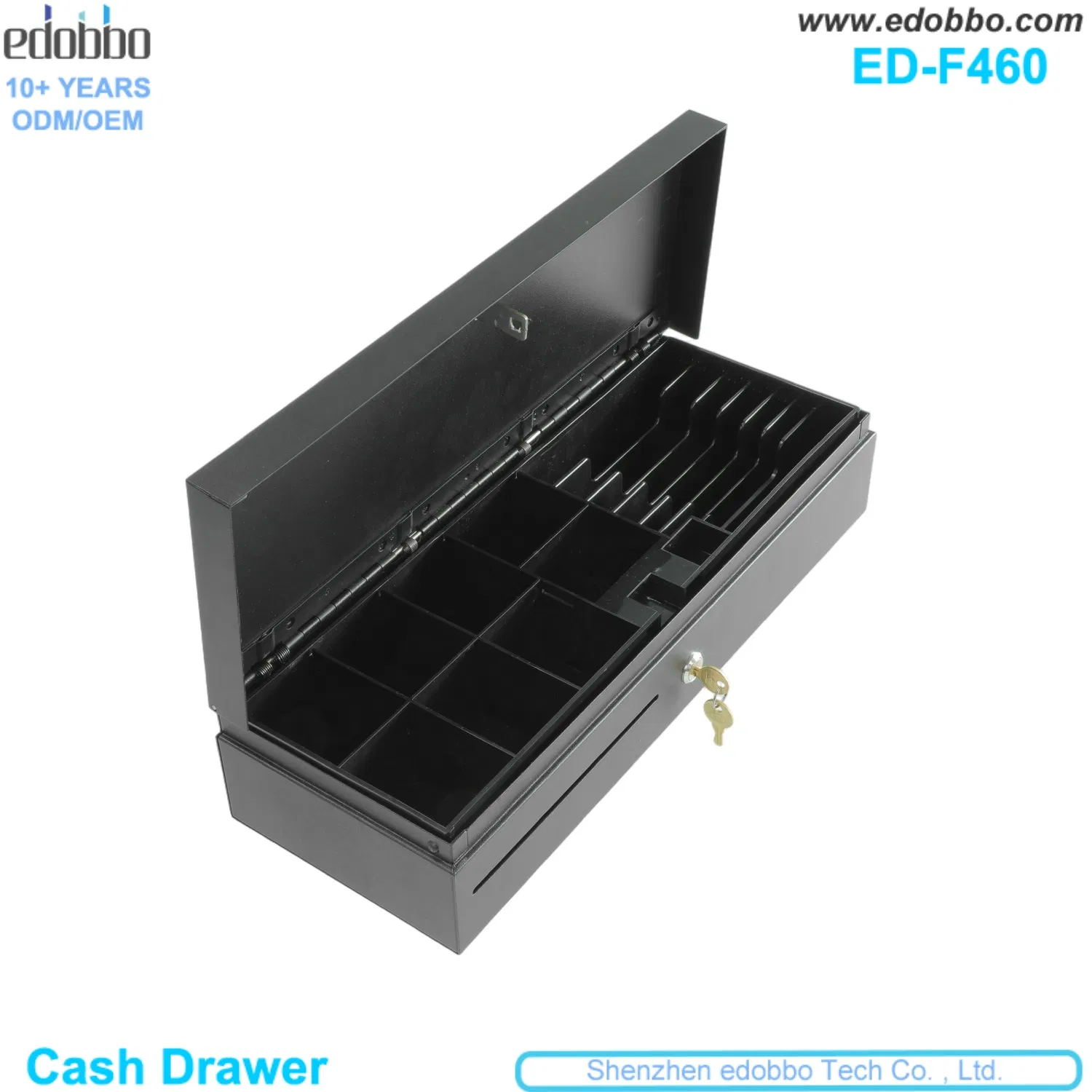 Edobbo High-Security Cash Drawer for Retail Compatible with POS Printer