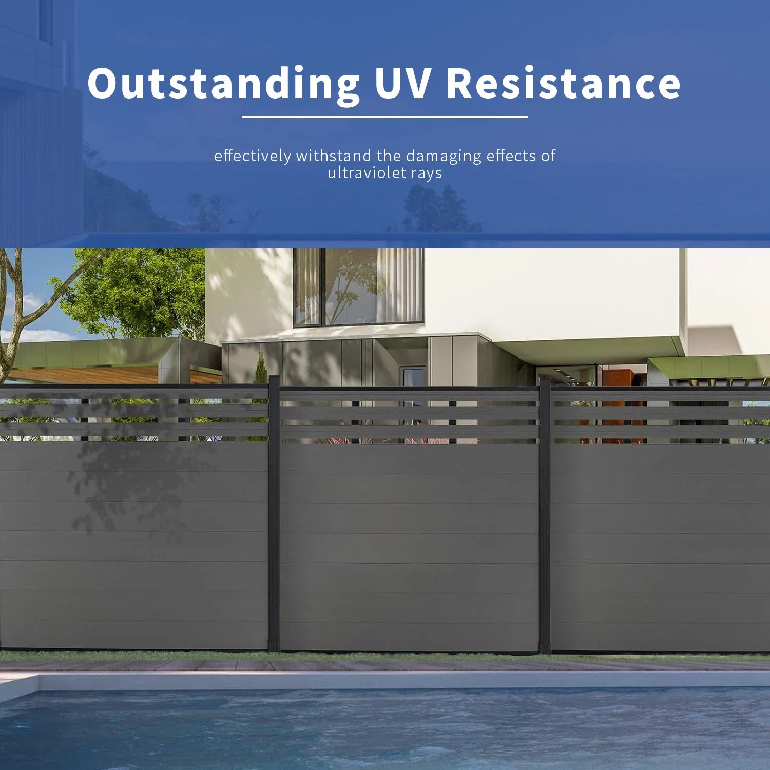 Vinyl Fence Panels Security Farm Privacy PVC Fence WPC Fence Panel