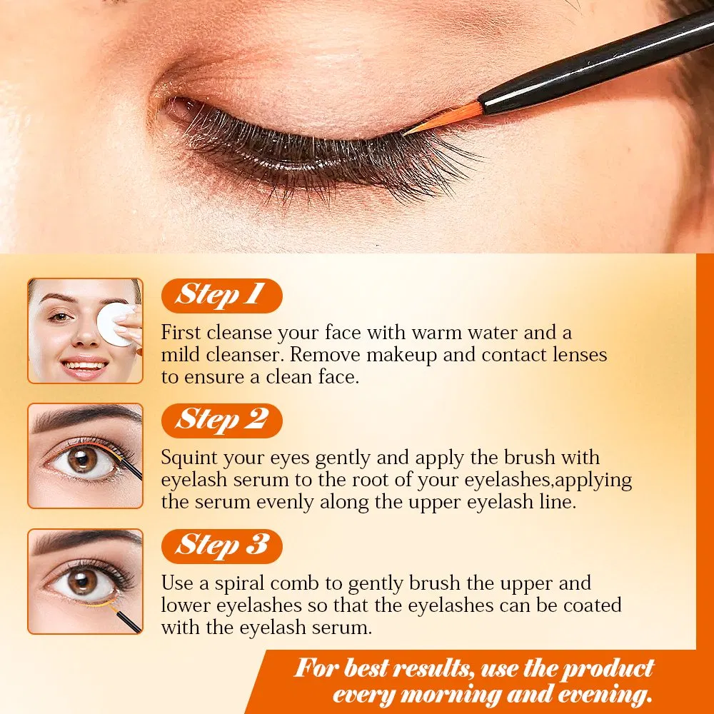 Wholesale 100% Organic Natural Private Label Eyelash Extension Lash Growth Serum