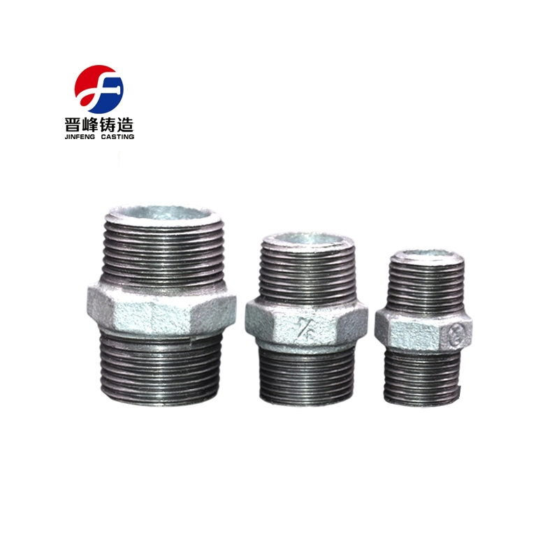 Wholesale Malleable Cast Iron Hexagonal External Thread Galvanized Pipe Fittings