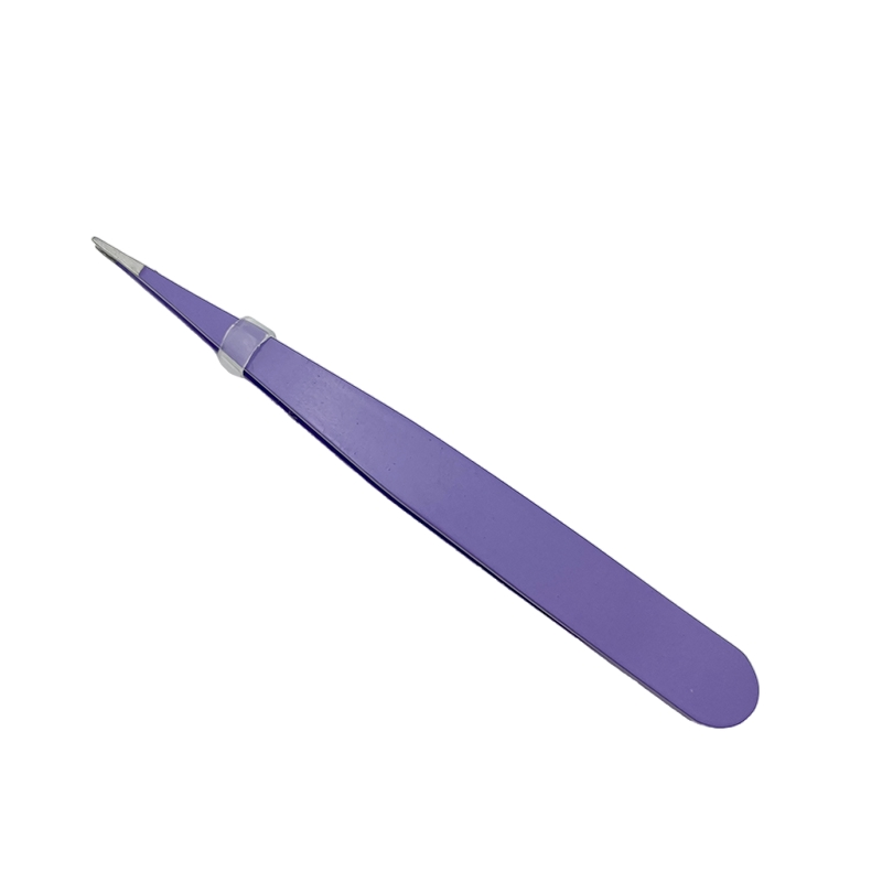 Precision Stainless Steel Slanted Eyebrow Tweezer for Effortless Eyebrow Shaping