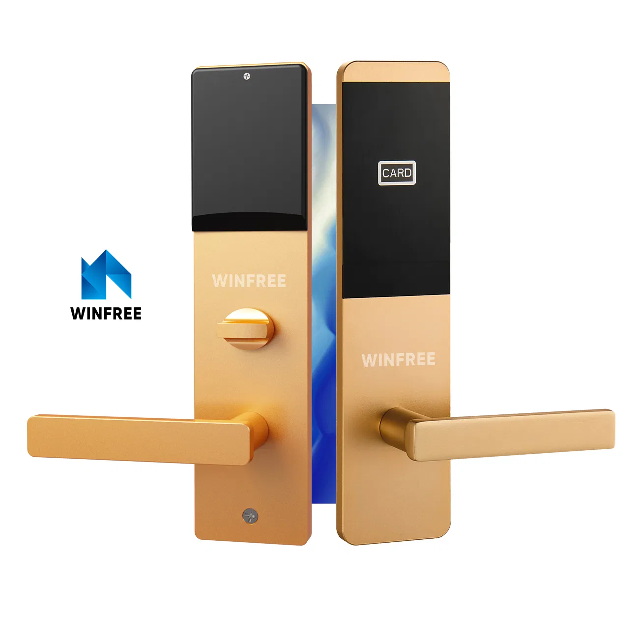 Gold Color RFID Card Key Electronic Lock for Hotel Room