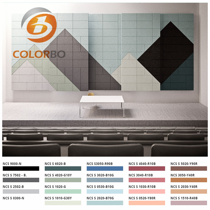 Practical Black Surface Wood Wool Acoustic Panel