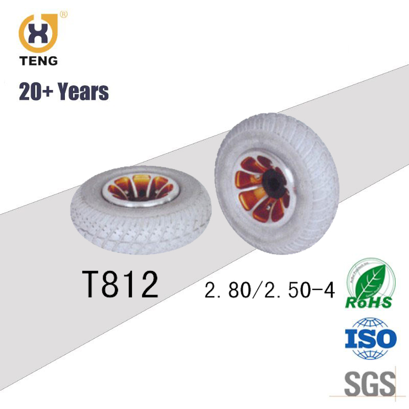 2.50-4 Flat Free PU Filled Wheel for Trolley