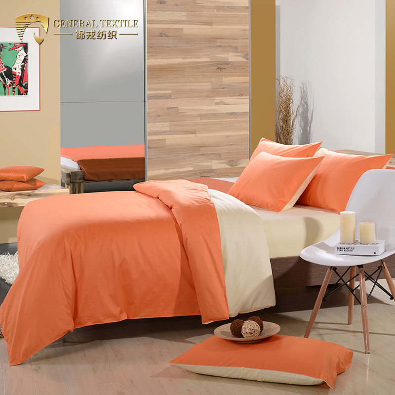 100% Cotton 330tc King Size Solid Color Hotel Bed Linen