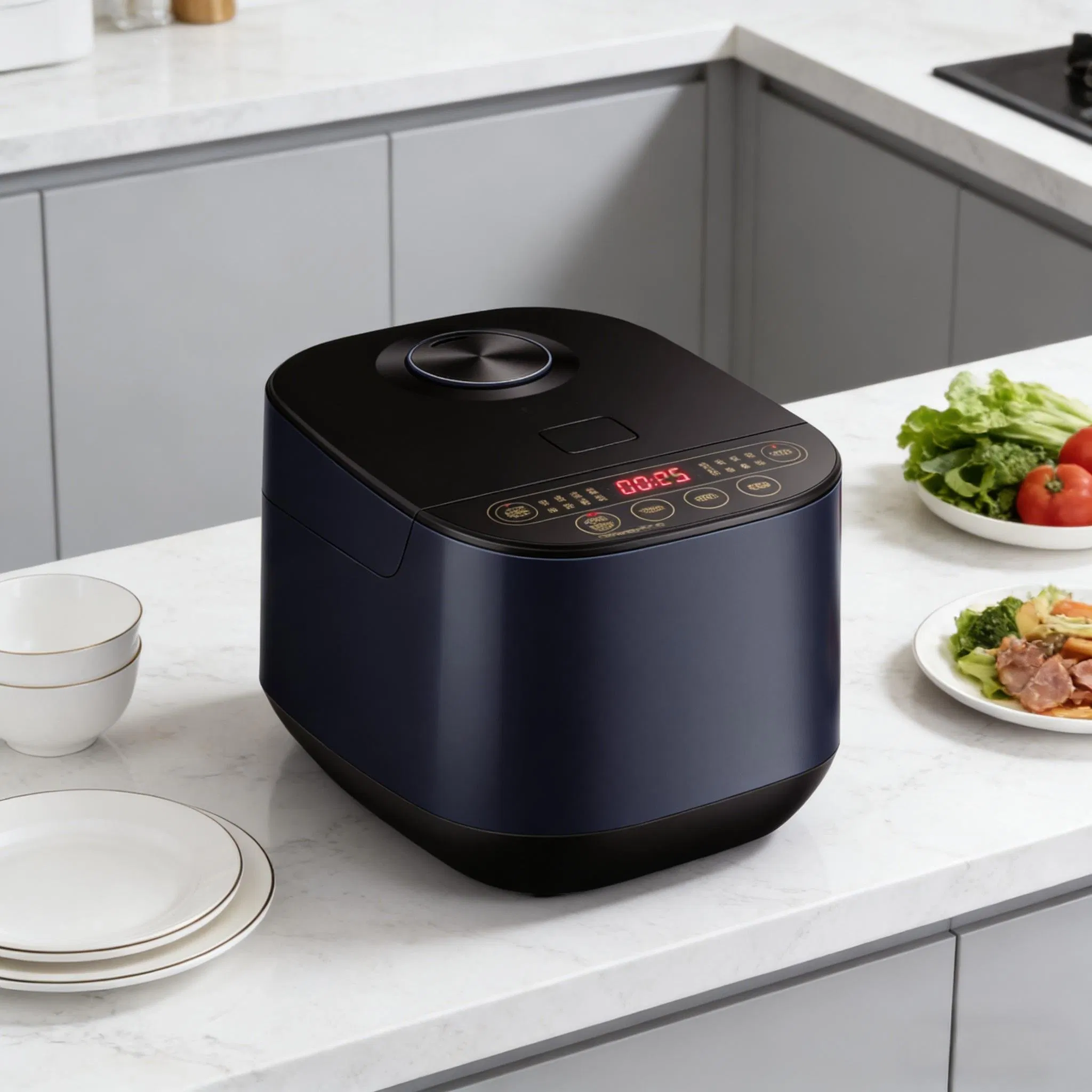 Fashion 3L Portable 8 Different Menus Multifunctional Smart Rice Cooker with Thick Spherical Inner Pot