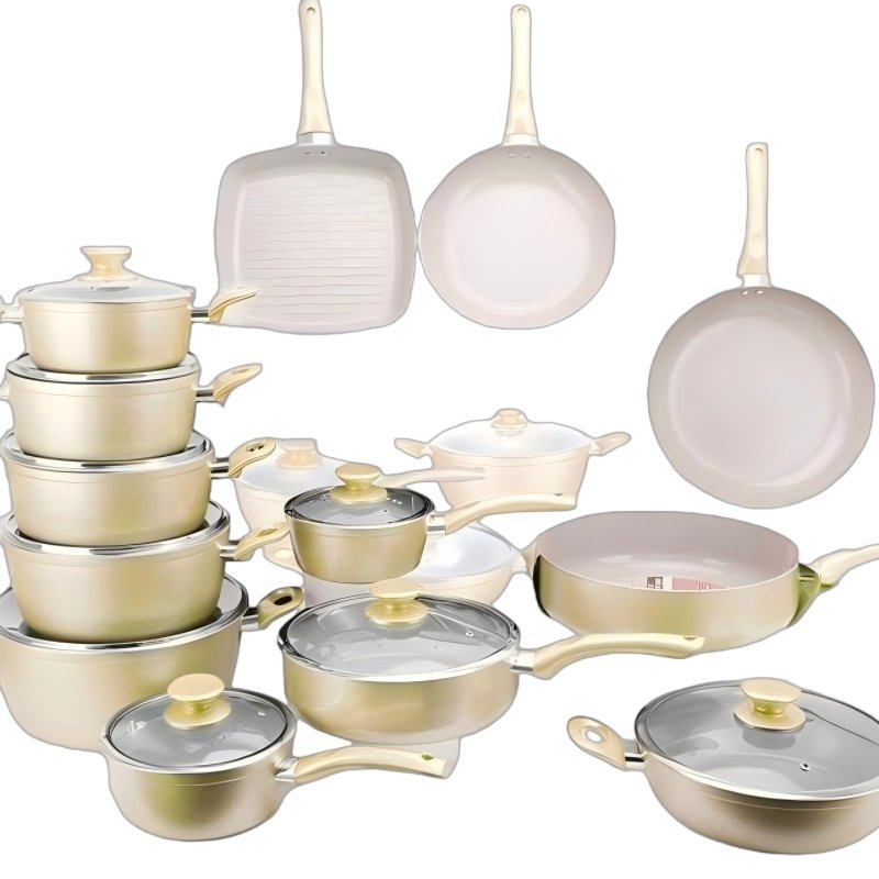 Professional Cookware Factory Luxury High-Quality Household Ceramic Non-Stick Aluminum Cookware
