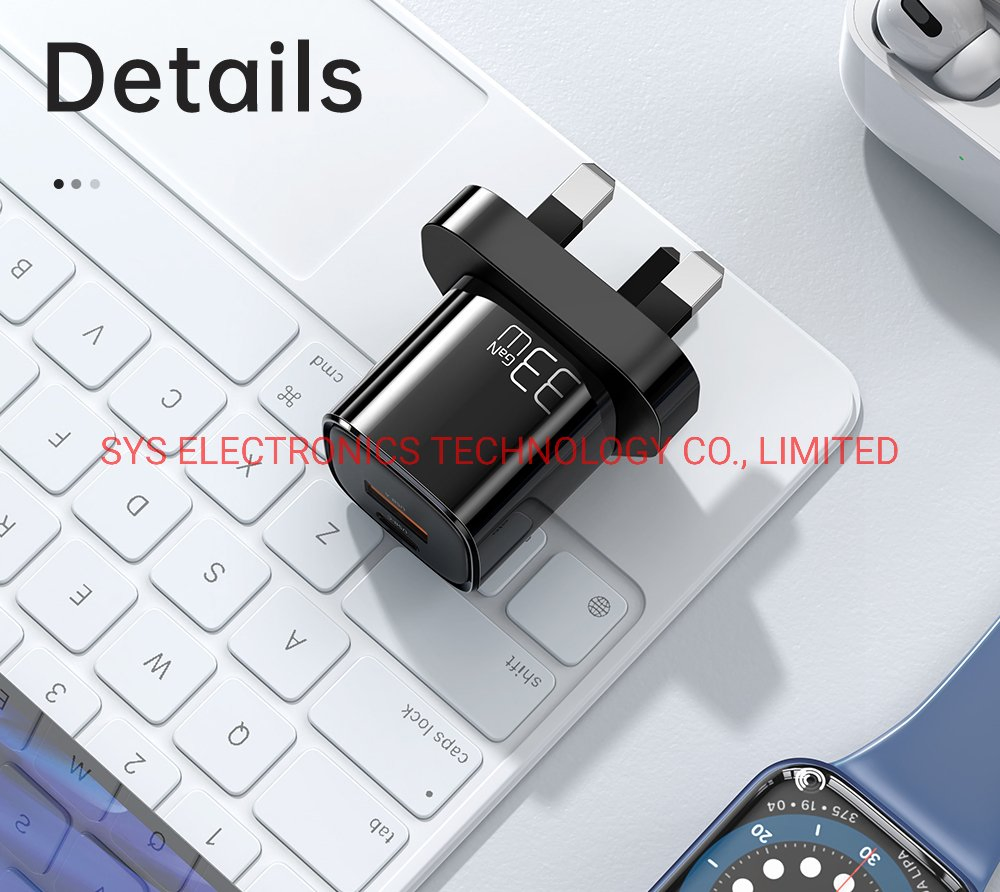 Компактный GaN-зарядник 33W с UK вилкой