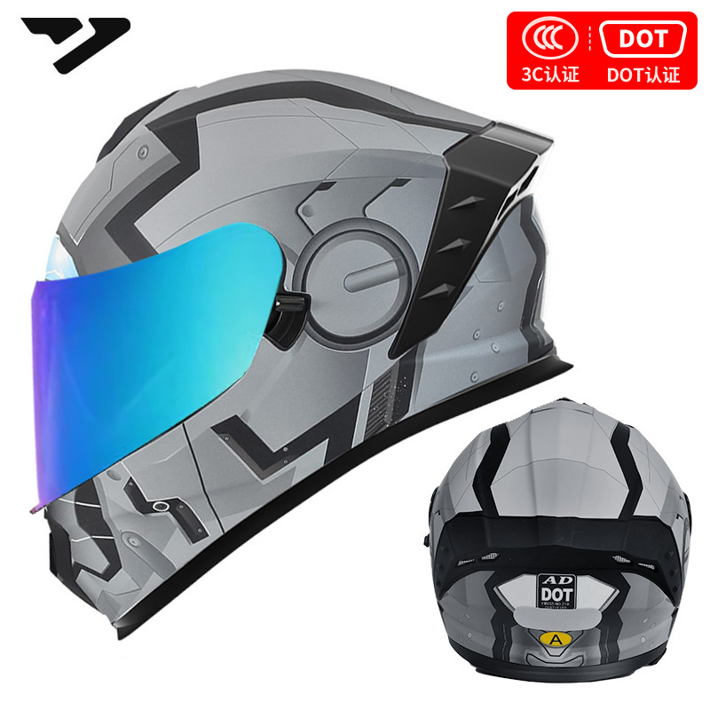 Мотошлем полнолицевой ABS с нанесением логотипа